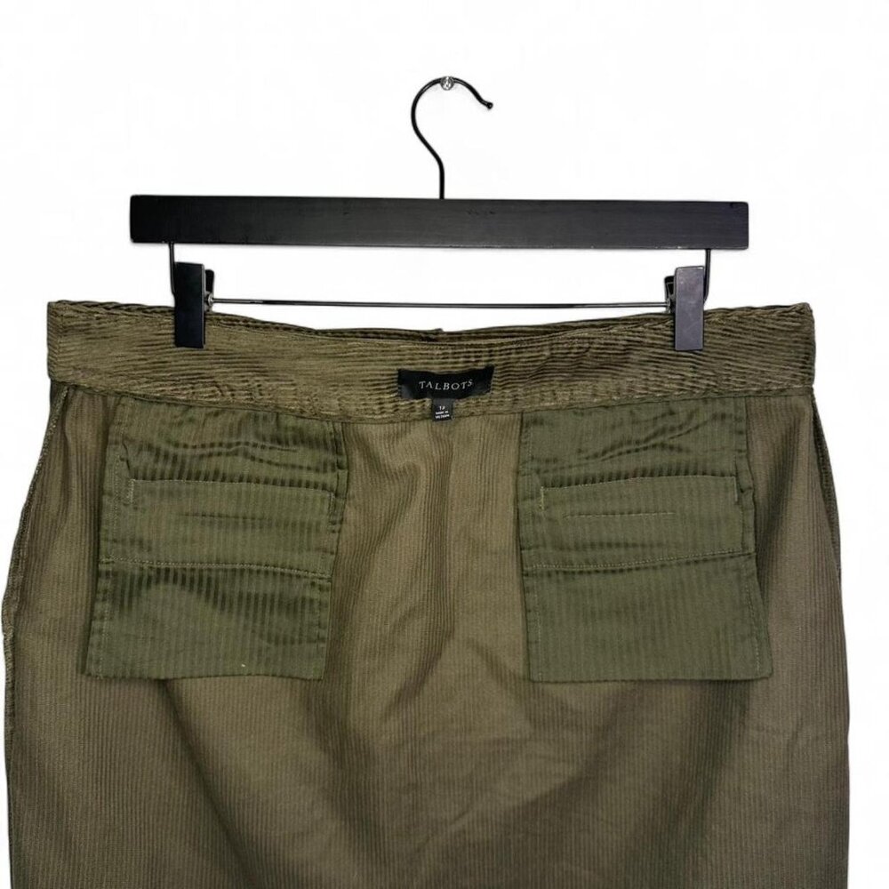 Talbots Corduroy Mini Skirt in Forest Green - Picture 4 of 5